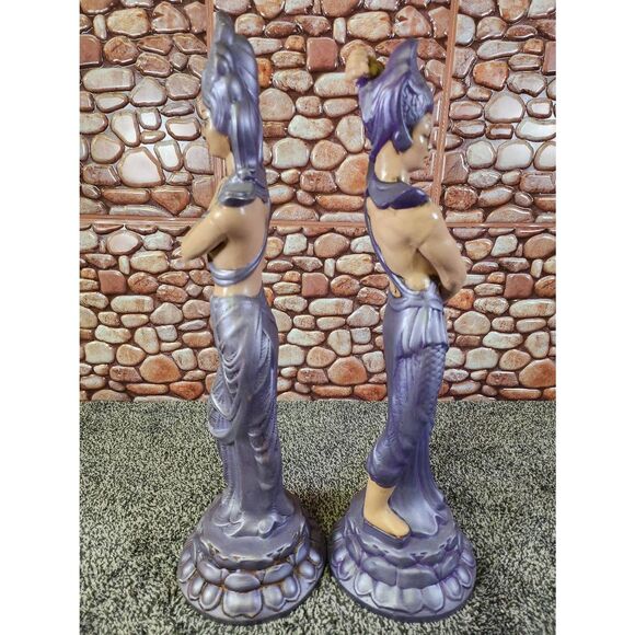 Mid-Century Midern vintage 2 Ceramic Balinese Dancer Figurines large - Picture 5 of 8